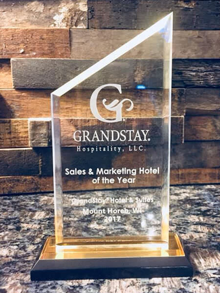 2017 Grandstay Mount Horeb Sales and Marketing Hotel of the Year